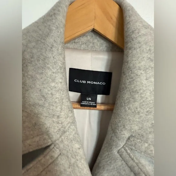 Club Monaco Daylina Heather Gray Coat - Picture 3 of 5